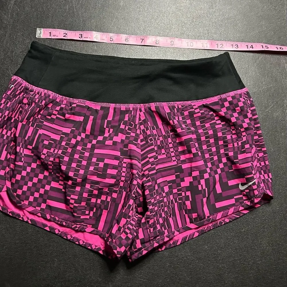 Nike Dri Fit Rival Pink & Black Printed Shorts Size XS